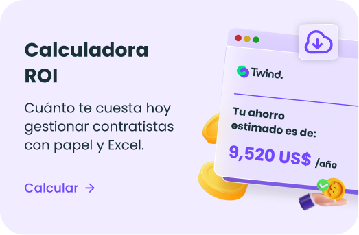 Calculadora ROI gestión de contratistas de Twind Calculadora ROI gestión de contratistas de Twind