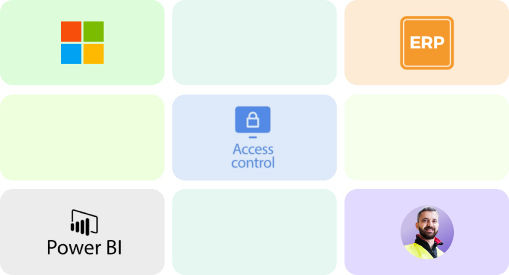 Twind conectado con ERP, control de accesos y Power BI Integraciones de Twind con Microsoft, ERP, control de accesos y Power BI para centralizar la Coordinación de Actividades Empresariales