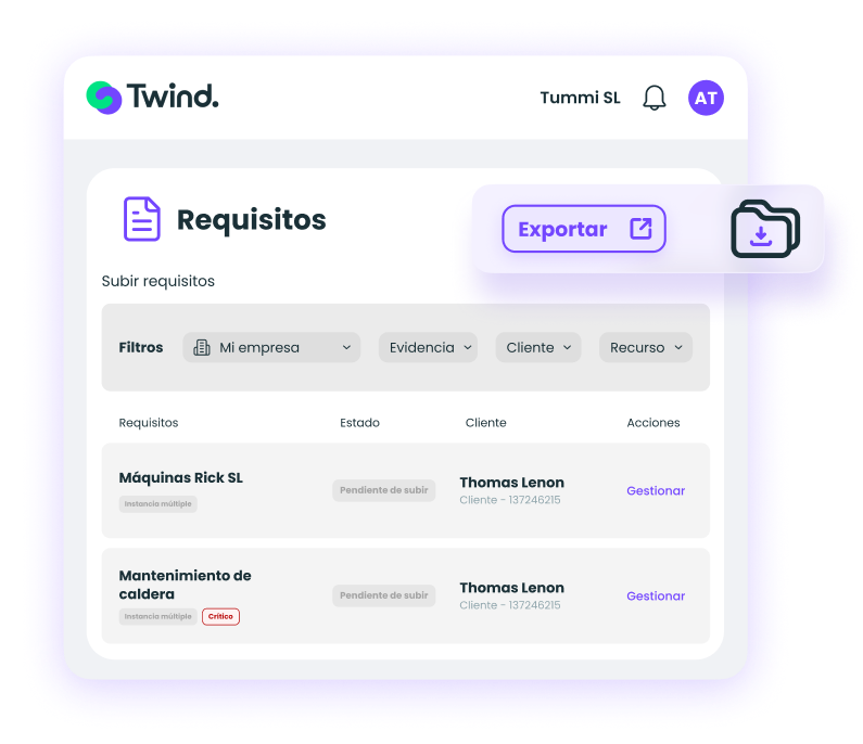 Exportación de datos