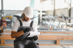 Infografía de documentos CAE del trabajador mostrando certificado médico, formación PRL, EPIs y autorizaciones específicas con iconos de trabajadores y documentos