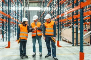 Infografía de los 7 tipos de riesgos laborales más comunes en España con ejemplos prácticos de prevención según Ley 31/1995