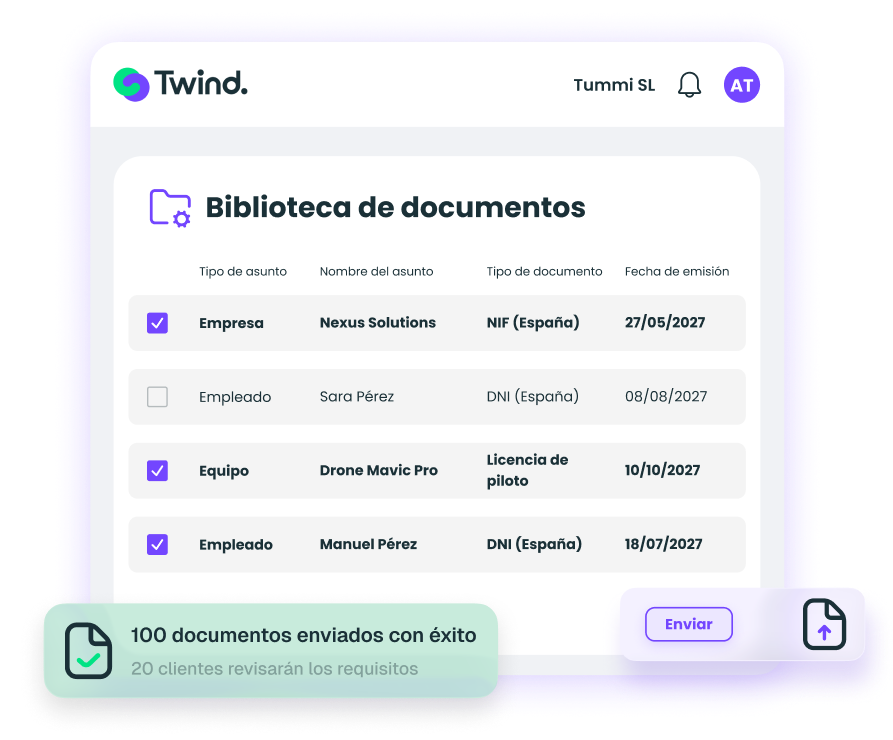 Subida de documentos en lote