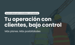 Trabajadores de construcción con cascos y chalecos reflectantes en una obra, junto a una grúa, ilustrando los nuevos planes de Twind para contratistas y proveedores