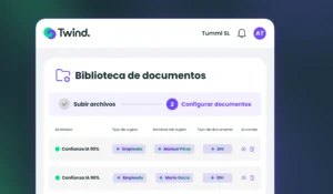 interfaz de plataforma cae para contratistas de Twind