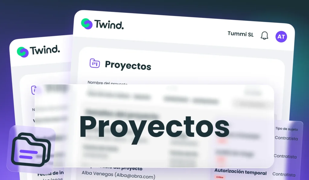 ilustraciones de la interfaz del nuevo módulo de proyectos en twind