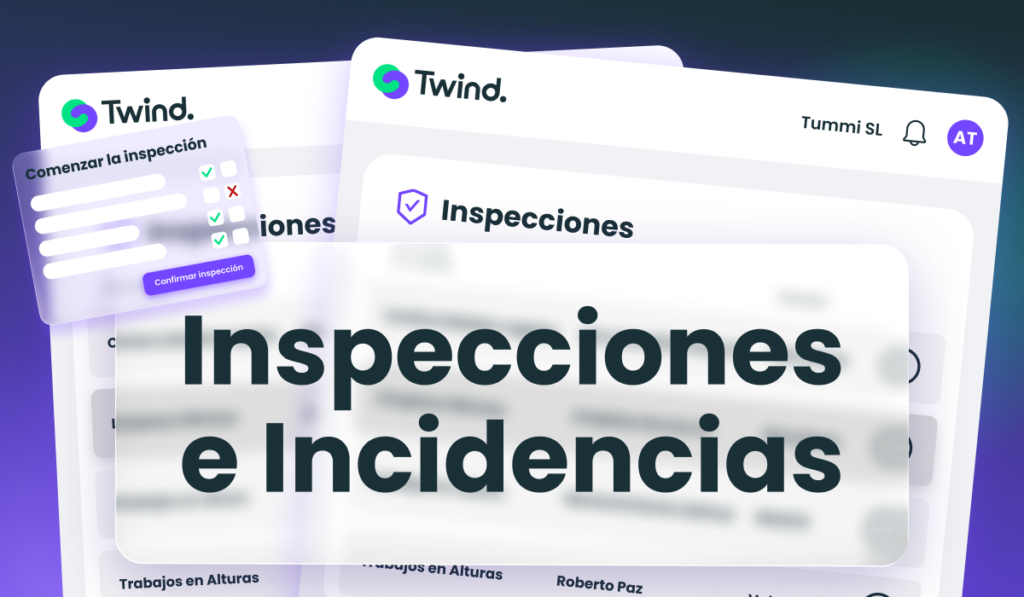 interfaz para registrar inspecciones de seguridad en twind