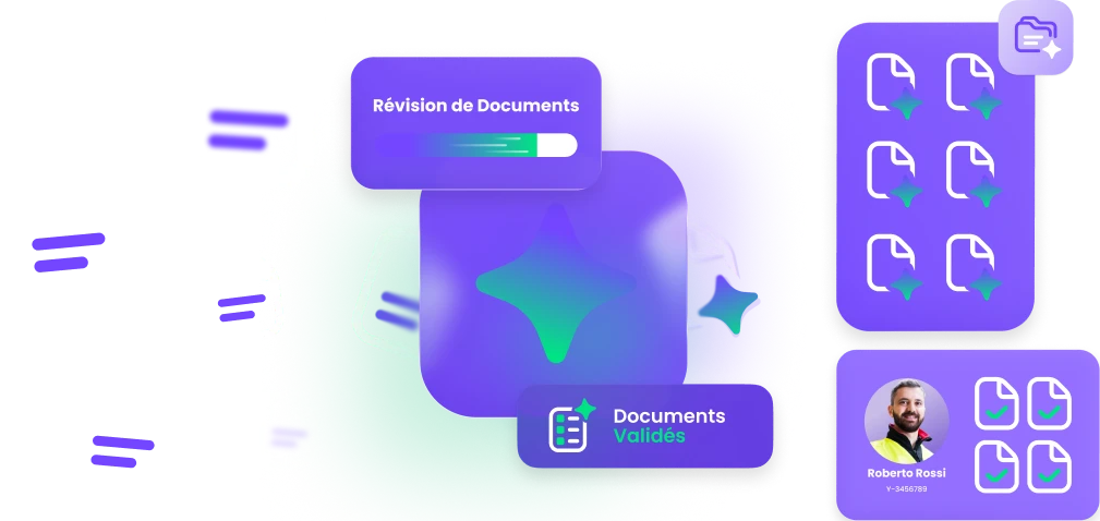 Twind IA pour les entreprises donneuses d'ordre - Gestion et validation des prestataires Responsable de la gestion des risques professionnels consultant le tableau de bord Twind IA pour suivre la conformité de ses prestataires.