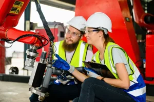 Verifica idoneità tecnico professionale in cantiere con responsabile sicurezza che controlla documenti DVR e patente a crediti