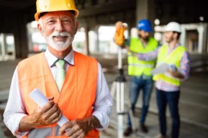 Manager gestendo un cantiere in appalto
