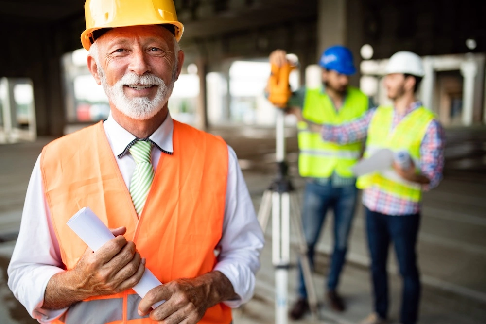 Manager gestendo un cantiere in appalto