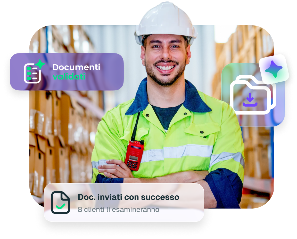 Responsabile EHS di un’azienda esterna garantisce la verifica documentale e i rischi sotto controllo