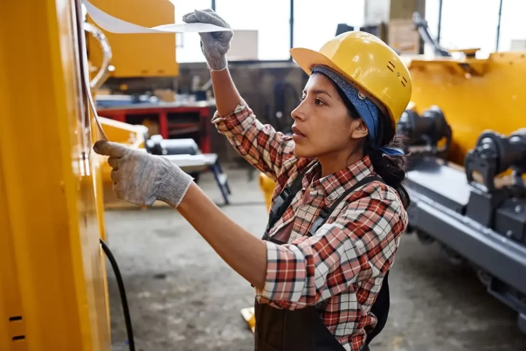 Profesionales mexicanos en capacitación sobre seguridad e higiene en el trabajo con equipos de protección personal en instalaciones industriales modernas