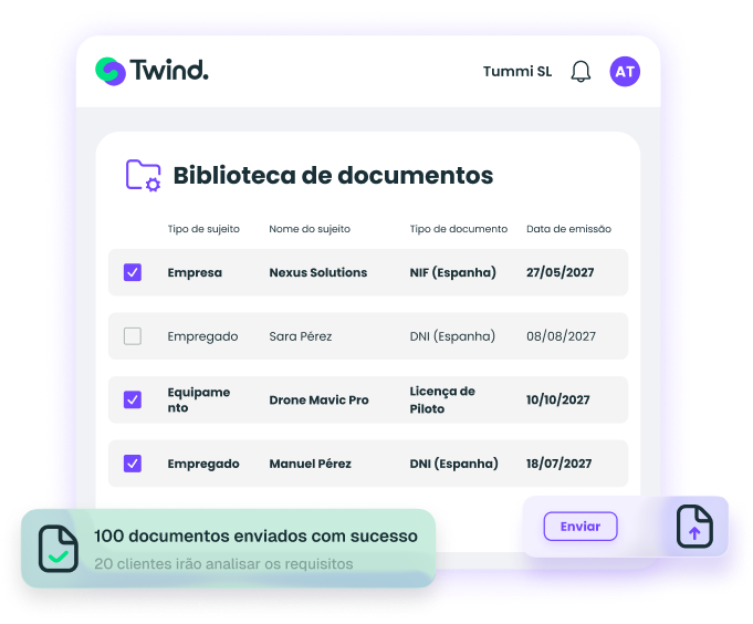 Documentos em lote