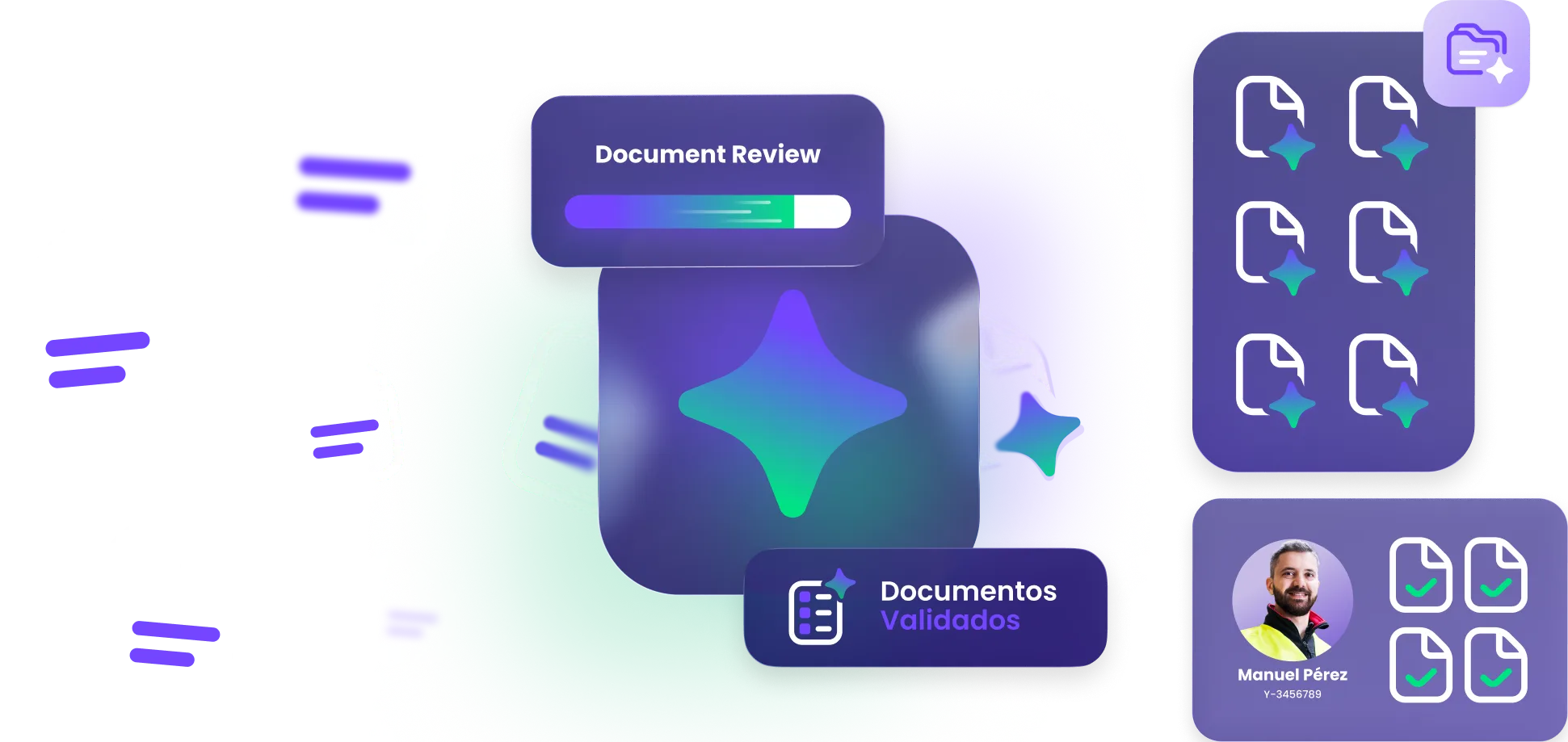 Twind AI for incumbent companies — Contractor management and validation Company representative reviewing the Twind AI dashboard with the compliance status of their contractors